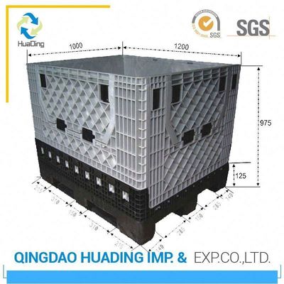HUADING Industrial Pallet Box Product No HDFPC1210H975A with Wheels and Labeling Options