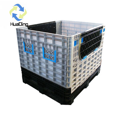 1210H860 Foldable Plastic Storage Container Stackable Pallet Bin Box for Dynamic Load