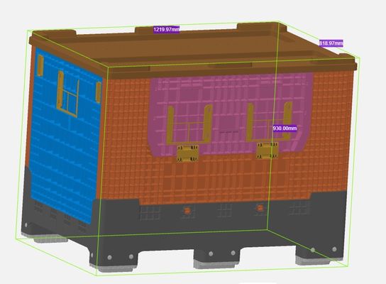 Foldable Plastic Storage Container Stackable Pallet Storage Bin Box Other Color Black
