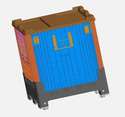 Foldable Plastic Storage Container Stackable Pallet Storage Bin Box Other Color Black