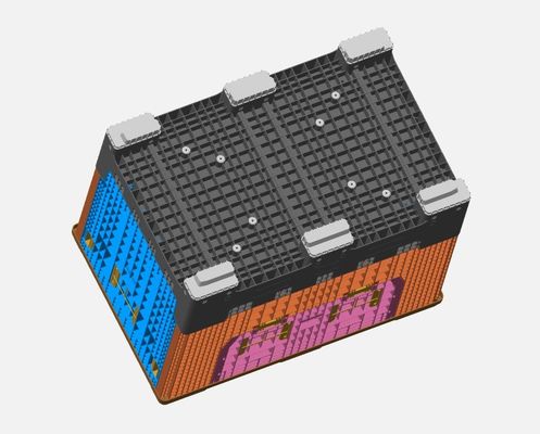 Foldable Plastic Storage Container Stackable Pallet Storage Bin Box Other Color Black