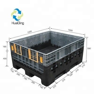 Collapsible Plastic Mesh Pallet Box from HUADING Heavy Duty Design 4T Static Load