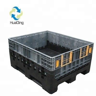 Collapsible Plastic Mesh Pallet Box from HUADING Heavy Duty Design 4T Static Load