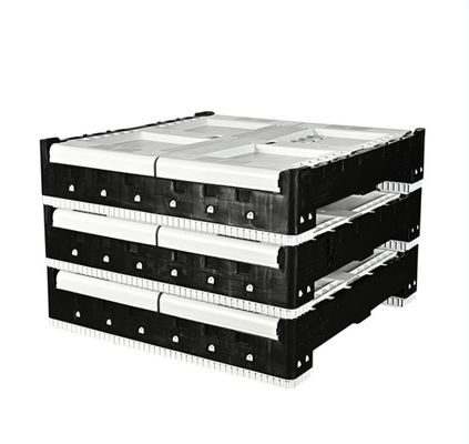 Large Foldable Plastic Collapsible Container HUADING Heavy Duty Stackable Pallet Box