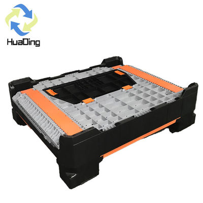 1-4 Ton Capacity HDPE/PP Large Foldable Plastic Pallet and Storage Containers with Lid