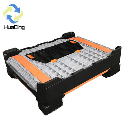 1-4 Ton Capacity HDPE/PP Large Foldable Plastic Pallet and Storage Containers with Lid