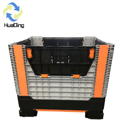 1-4 Ton Capacity HDPE/PP Large Foldable Plastic Pallet and Storage Containers with Lid