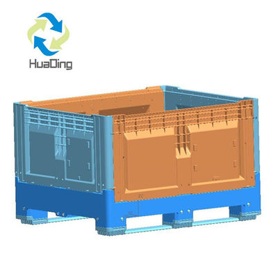 HUADING Plastic Pallet Box Collapsible Container L1200*W1000*H760 mm for Industrial