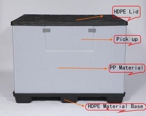 1200*1000*593 External Specification Collapsible Box Pallet with Lids HUADING's Product