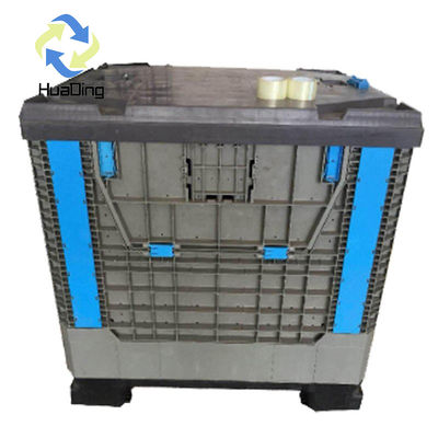 1T Dynamic Load PP Euro Size Foldable Plastic Box Pallet for Forklift in Colorful Box