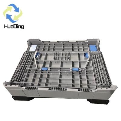 1T Dynamic Load PP Euro Size Foldable Plastic Box Pallet for Forklift in Colorful Box