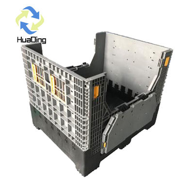 Heavy Duty 4 Way Entry HDPE Material Plastic Pallet Box for Auto Parts Transportation