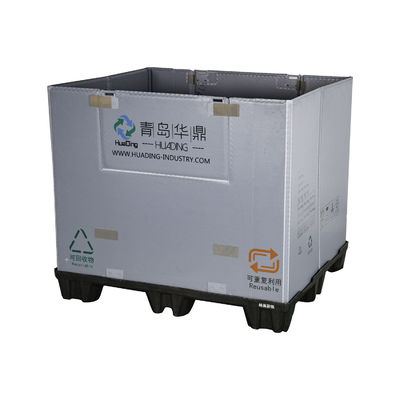 Automotive Parts Packaging Heavy Duty Foldable Coaming Box with Pallet and Custom Design