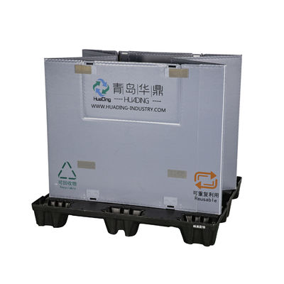 Automotive Parts Packaging Heavy Duty Foldable Coaming Box with Pallet and Custom Design