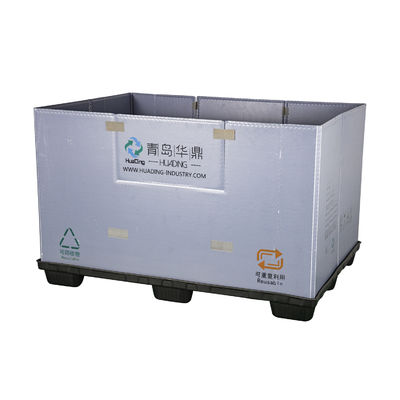 Recyclable Corrugated Sleeves Foldable Plastic Pallet Container with Long Service Life