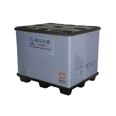 Auto Parts Plastic Pallet Box with 4T Static Load and 1.2T Dynamic Load 1200x1000mm