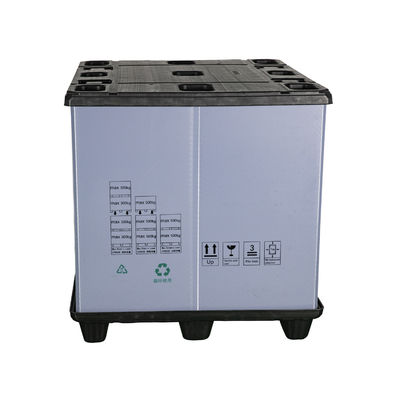 Auto Parts Plastic Pallet Box with 4T Static Load and 1.2T Dynamic Load 1200x1000mm