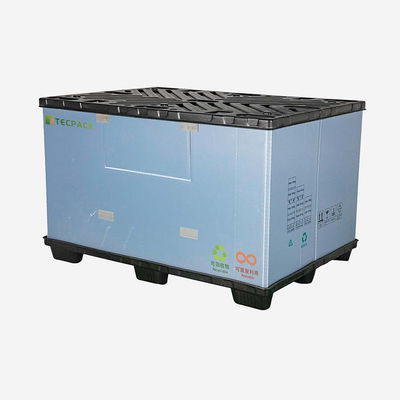 HDPE lid pallet PP honeycomb sheets HUADING 1600*1150-Sunken Safety Stop Type Twin-Sheet Plastic Sleeve Boxes