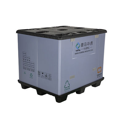 HUADING Vehicle Packaging Solid Pallet Box HDPE PP Material for Auto Parts Storage