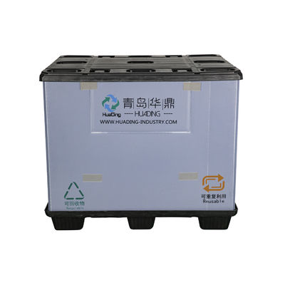 HUADING Vehicle Packaging Solid Pallet Box HDPE PP Material for Auto Parts Storage