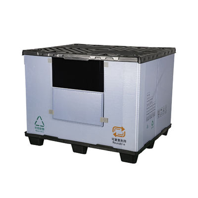 1200*800*1000mm HUADING Plastic Sleeve Box Coaming Foldable Storage Pallet Box for Racking
