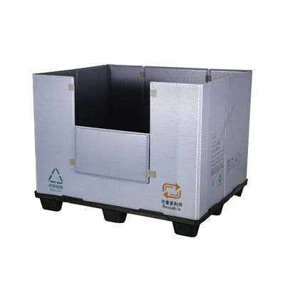 1200*800*1000mm HUADING Plastic Sleeve Box Coaming Foldable Storage Pallet Box for Racking