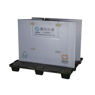 1200*800*1000mm HUADING Plastic Sleeve Box Coaming Foldable Storage Pallet Box for Racking