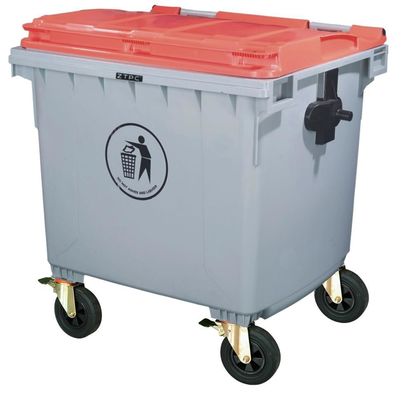 1100L Outdoor Plastic Recycling Waste Bins for Sustainable Garbage Management System