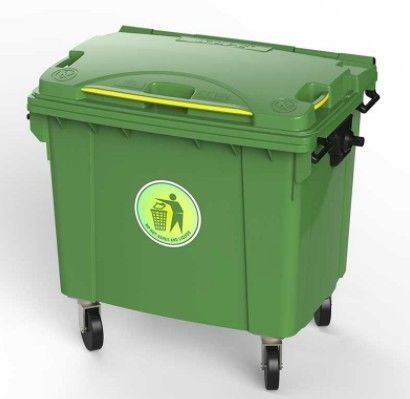 1100L Outdoor Plastic Recycling Waste Bins for Sustainable Garbage Management System