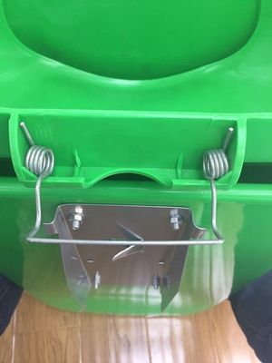 Outdoor Standing Induction Type Eco-friendly 50L Green Small Double Bins Plastic Waste Bin