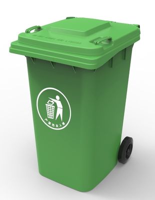 240L Plastic Garbage Containers with Wheels Standing Structure 10.6KG