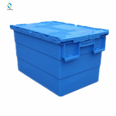Transparent Foldable Plastic Crates 600*400*360mm Solid Box Style for Stackable Storage