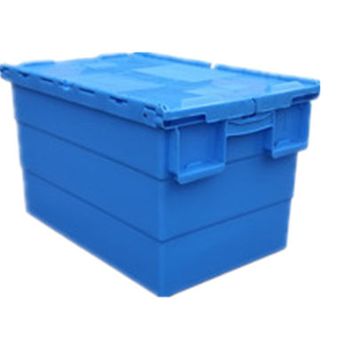 Transparent Foldable Plastic Crates 600*400*360mm Solid Box Style for Stackable Storage