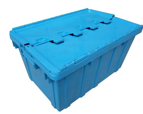 Auto Parts Storage Made Simple Plastic Nested and Stacked Hinged Container with Lid