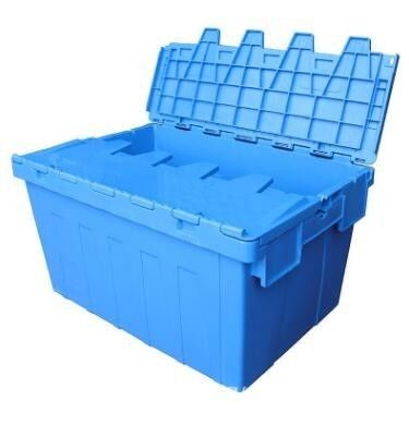 Foldable and Stackable Plastic Boxes Cleanable Rectangle Shape for Auto Parts Storage