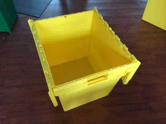 Foldable and Stackable Plastic Boxes Cleanable Rectangle Shape for Auto Parts Storage