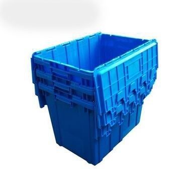 Foldable and Stackable Plastic Boxes Cleanable Rectangle Shape for Auto Parts Storage