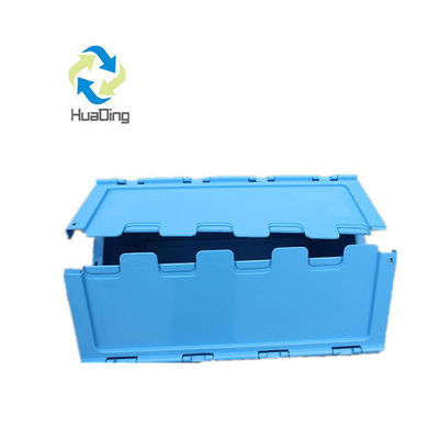 Recyclable HUADING 600*400*335mm Heavy Duty Turnover Crate Used Plastic Nestable Box with Lid