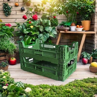 Mesh Design Foldable PP Basket for Recyclable and 100% Recyclable Eco-Friendly Crate