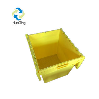 Attached Lid Storage Container for Plastic Tote Custom Order Big Blue Shipping Box