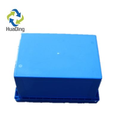 Attached Lid Storage Container for Plastic Tote Custom Order Big Blue Shipping Box