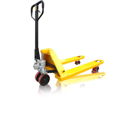 HUADING 2 Ton Hand Pallet Truck Yellow Steel 3 Ton Manual Forklift with Import Pump