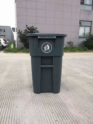 Outdoor Plastic Garbage Waste Bin Bulk Round Sustainable 200 Liter Wheely Bin Rolling Cover Type