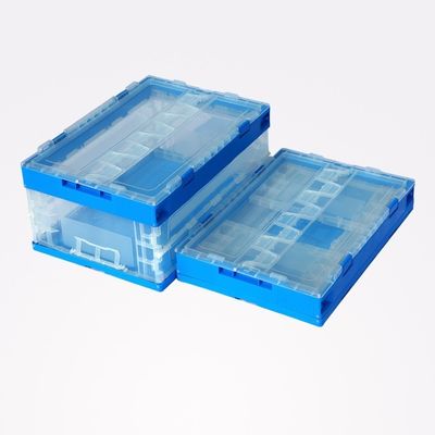 Modern Injection Folding Transparent Plastic Tools Storage Boxes Bins 600*400*320mm