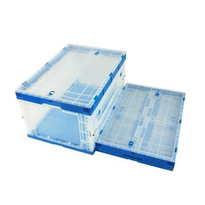Modern Injection Folding Transparent Plastic Tools Storage Boxes Bins 600*400*320mm