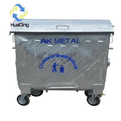 Custom Labeling Options HUADING Outdoor Steel Garbage Bin for Easy Waste Disposal