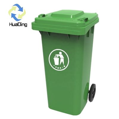 Outdoor HUADING 120L/240L/360L/660L/1100L Plastic Dust Bin with Wheels L535*W475*H820