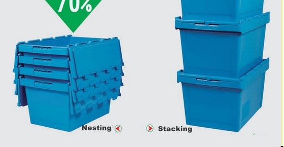 HUADING Plastic Large Moving Boxes PP Design Style Others Nested And Stacked Storage