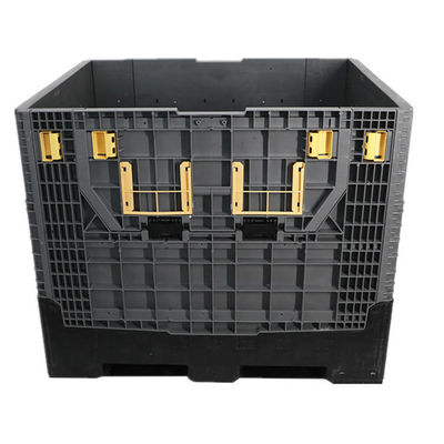 Foldable Galvanized Mesh Pallet Box Container with 1T Dynamic Load Capacity by HUADING