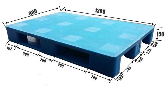 1200*800 Euro Pallet Heavy Duty 3 Runners Hygienic Plastic Pallet with 4-Way Entry Type